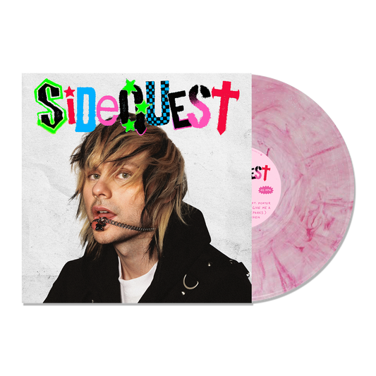 Sidequest Pink Marble Silver Glitter Autographed Vinyl (Webstore Exclusive)